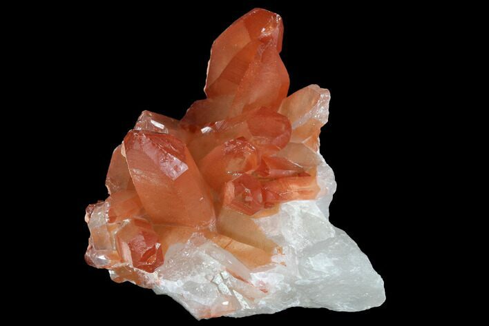 Natural, Red Quartz Crystal Cluster - Morocco #88902